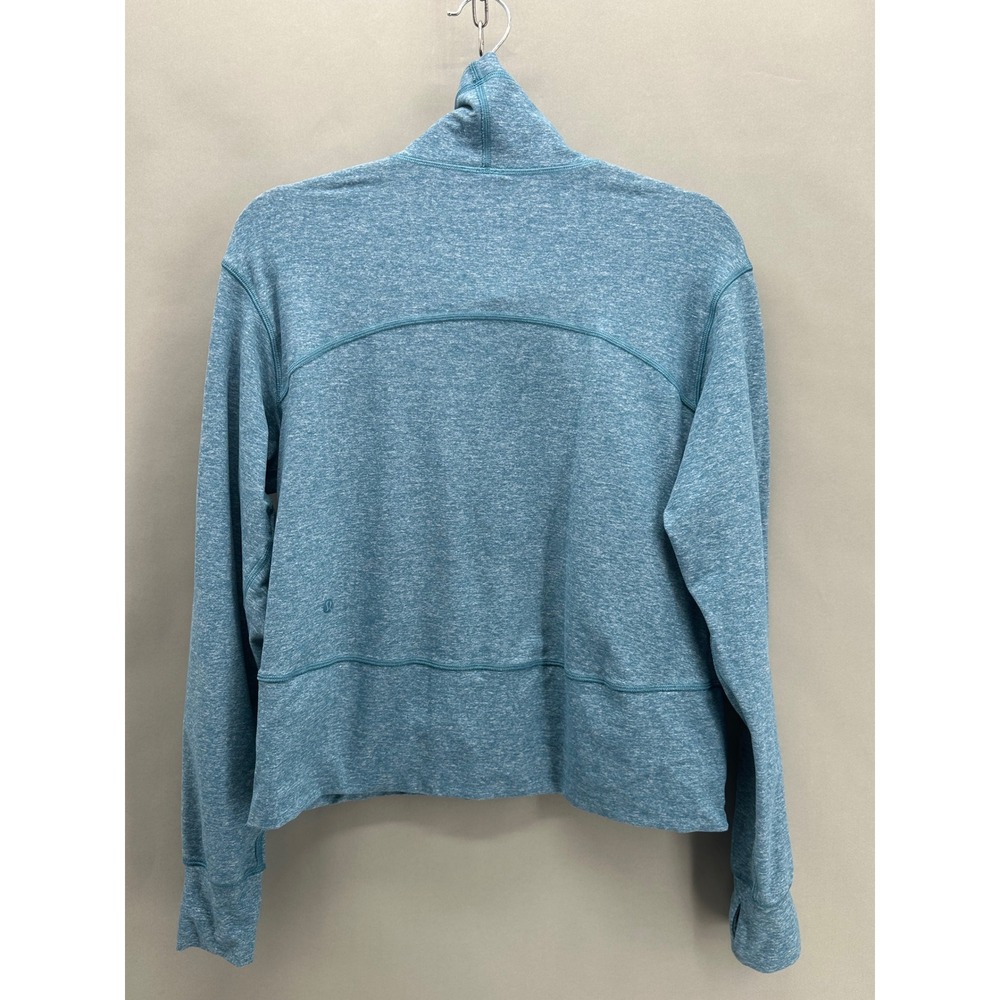 Lululemon Ready to Rulu Pullover Teal Blue Funnel Neck Size 6 Athleisure Workout - Picture 5 of 8